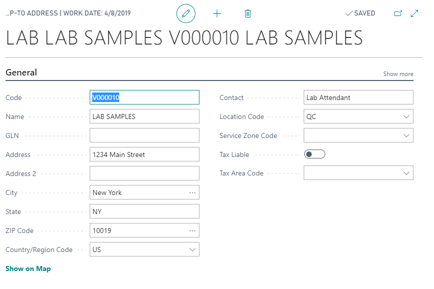 Create Lab Samples Customer