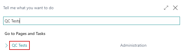 Setup up a QC Test