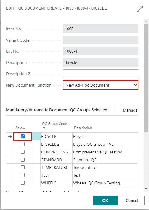 How to: Add Ad-hoc QC Documents