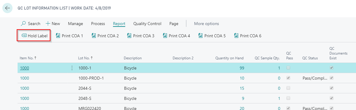 How to:Print/Hold/Released/Rejected label