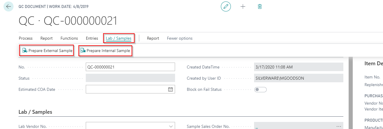 How to: Create Internal/External Samples