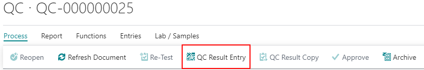 How to: Post QC Result Entries