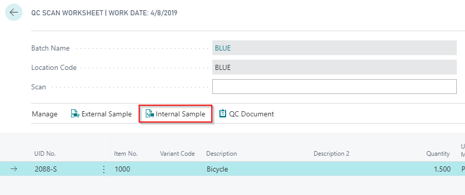 QC Scan Worksheet